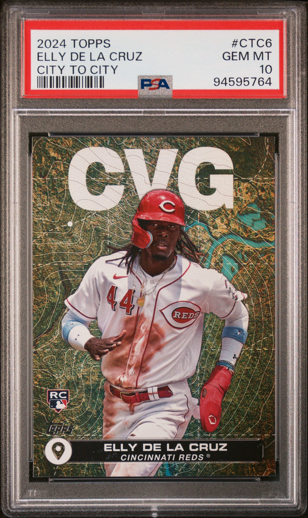 Graded 2024 Topps Elly De La Cruz #CTC6 City to City Rookie RC Baseball Card PSA 10 Gem Mint