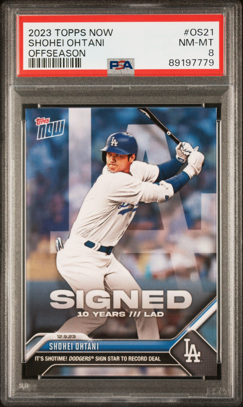 Graded 2023 Topps Now Shohei Ohtani #OS21 Offseason Baseball Card PSA 8 Near Mint