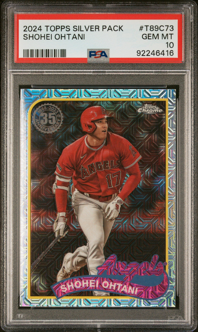 Graded 2024 Topps Silver Pack Shohei Ohtani #T89C73 Baseball Card PSA 10 Gem Mint