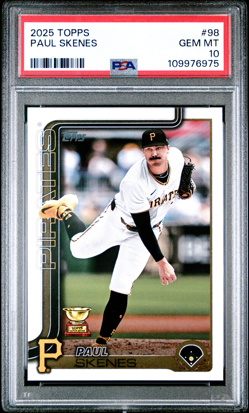 Graded 2025 Topps Paul Skenes #98 Rookie Cup Baseball Card PSA 10 Gem Mint