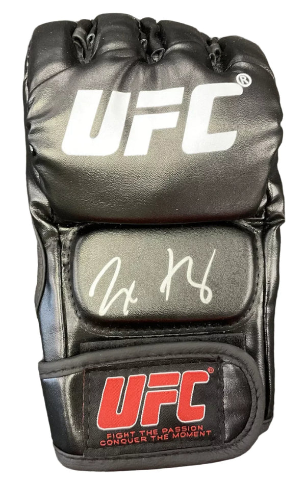 Autographed/Signed Max Holloway Inscribed Blessed UFC MMA Black Fighting Glove Beckett BAS COA Auto