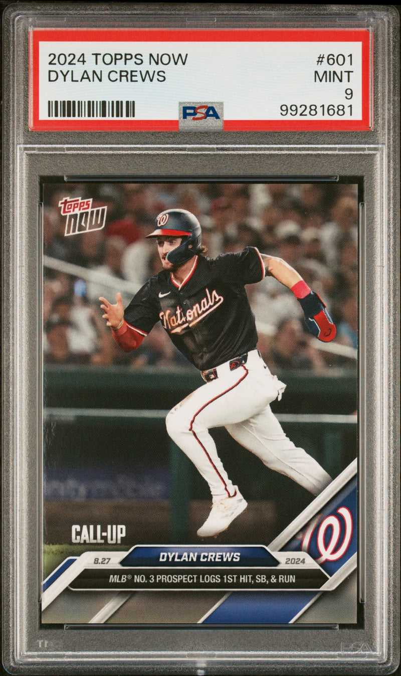 Graded 2024 Topps Now Dylan Crews #601 Rookie RC Baseball Card PSA 9 Mint