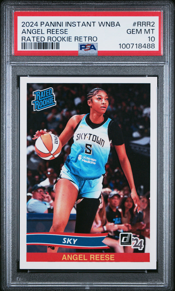 Graded 2024 Panini Instant WNBA Angel Reese #RRR2 Rated Rookie Retro Rookie RC Basketball Card PSA 10 Gem Mint