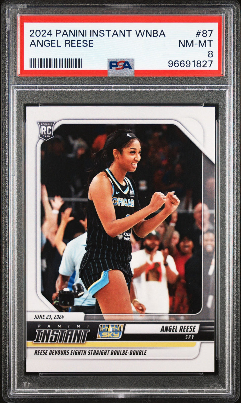 Graded 2024 Panini Instant WNBA Angel Reese #87 Rookie RC Basketball Card PSA 8 Near Mint