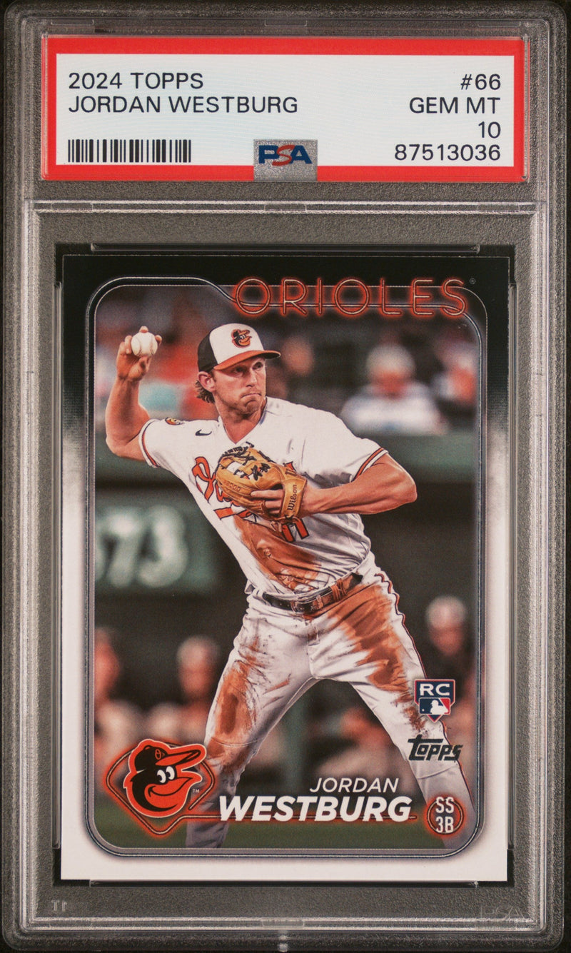 Graded 2024 Topps Jordan Westburg #66 Rookie RC Baseball Card PSA 10 Gem Mint