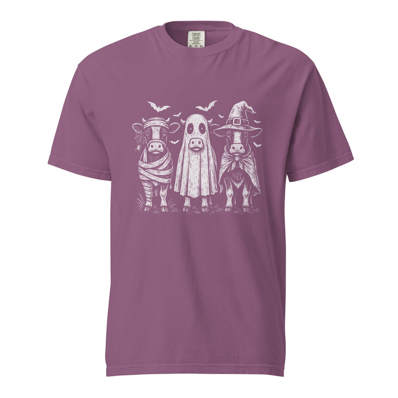 Halloween Cows T Shirt Cotton