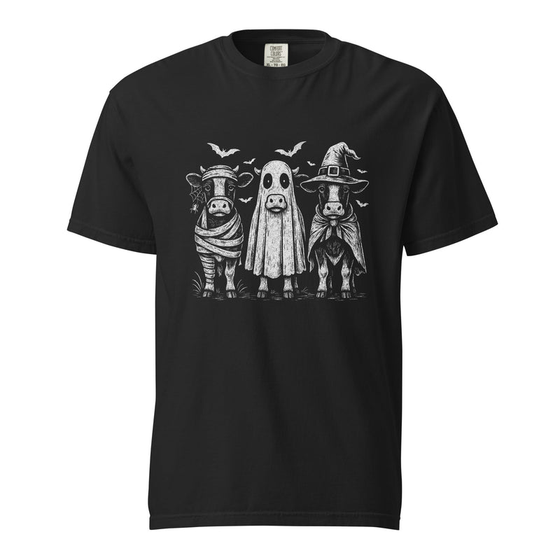 Halloween Cows T Shirt Cotton