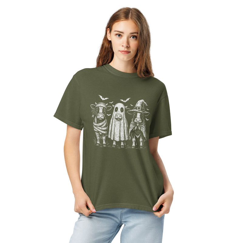 Halloween Cows T Shirt Cotton