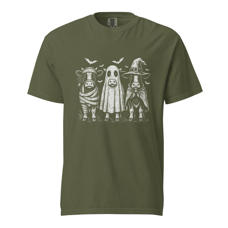 Halloween Cows T Shirt Cotton
