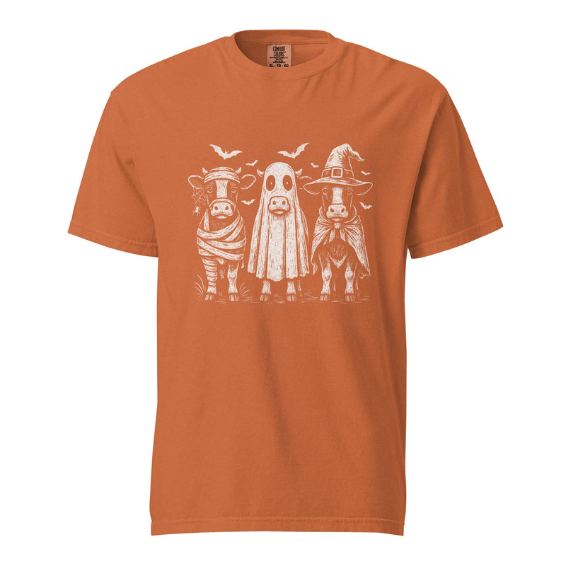 Halloween Cows T Shirt Cotton