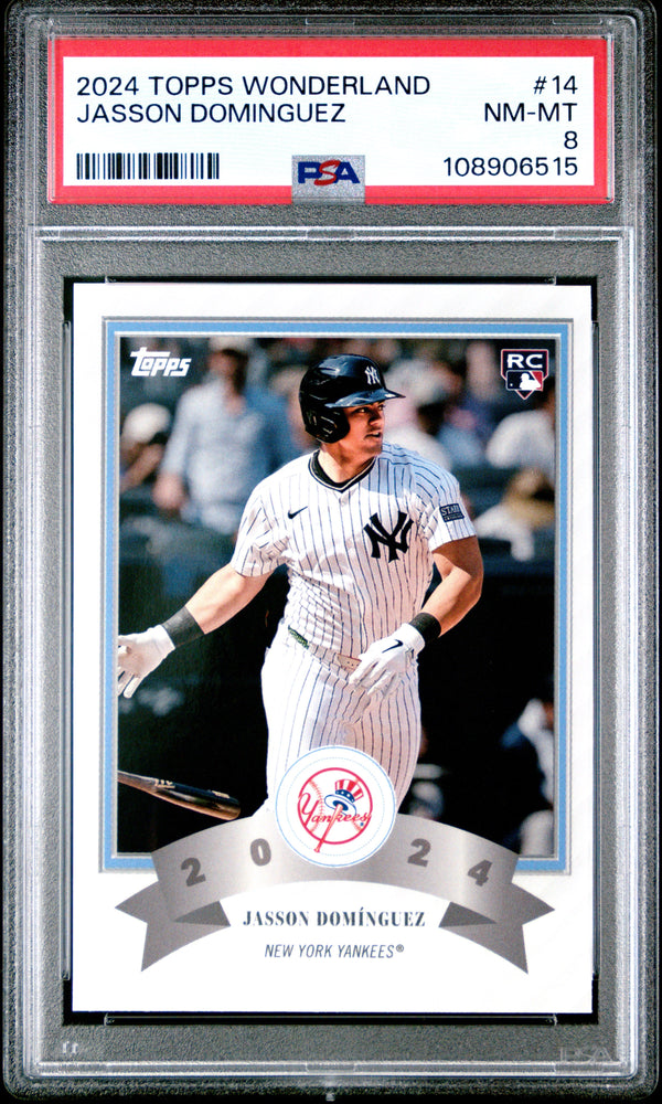 Graded 2024 Topps Wonderland Jasson Dominguez #14 Rookie RC Baseball Card PSA 8 Near Mint