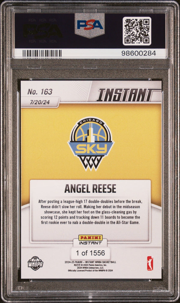 Graded 2024 Panini Instant WNBA Angel Reese #163 Rookie RC Basketball Card PSA 10 Gem Mint