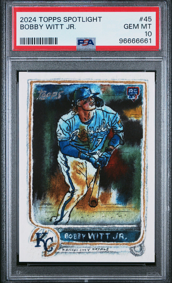 Graded 2024 Topps Spotlight Bobby Witt Jr. #45 Baseball Card PSA 10 Gem Mint