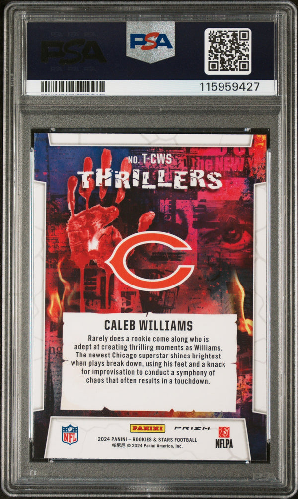 Graded 2024 Panini Rookies & Stars Caleb Williams #TCWS Thrillers Rookie RC Football Card PSA 6 Ex Mint