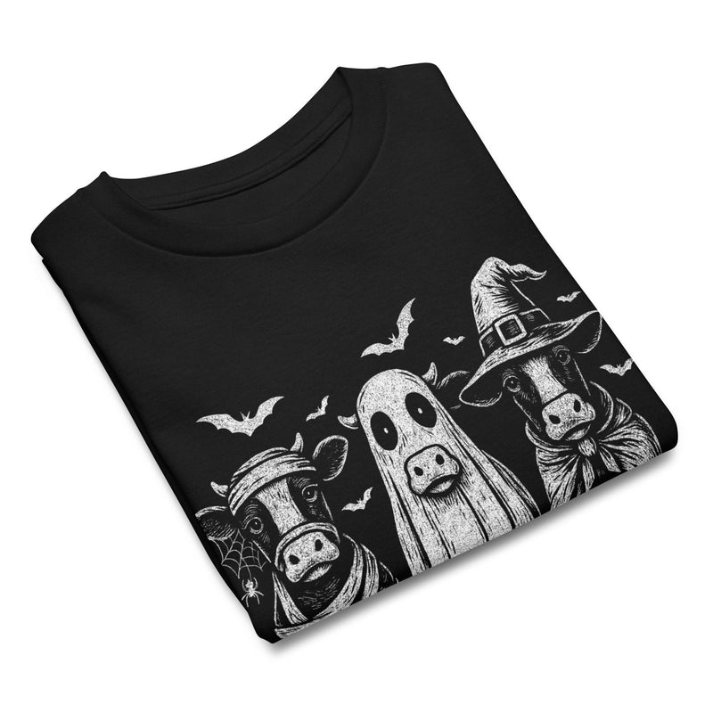 Halloween Boo Moo Kids Cotton T-Shirt