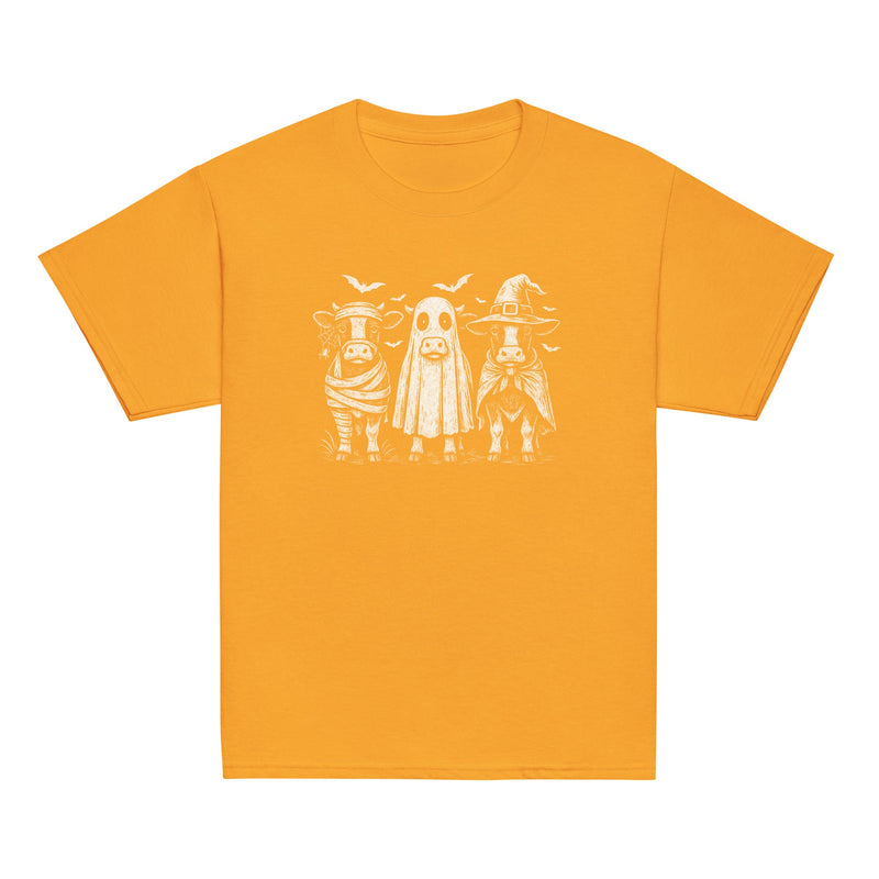 Halloween Boo Moo Kids Cotton T-Shirt