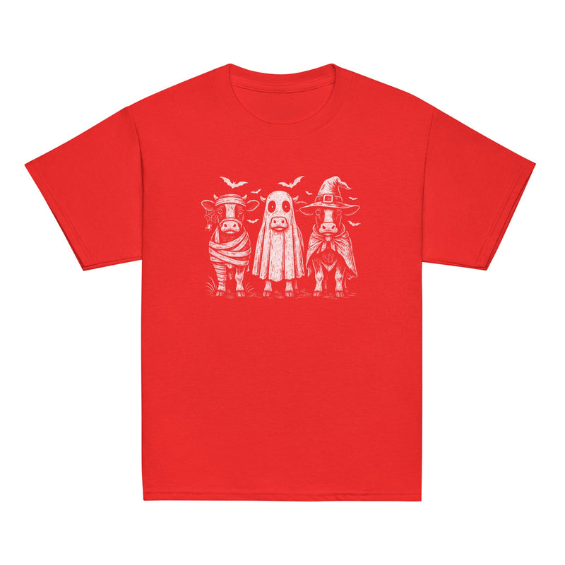 Halloween Boo Moo Kids Cotton T-Shirt