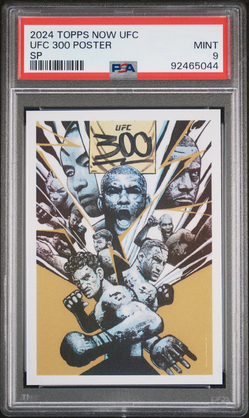Graded 2024 Topps Now UFC Short Print UFC 300 Poster UFC MMA Card PSA 9 Mint